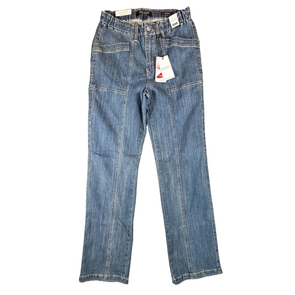 Judy Blue High Waist Elastic Waist Vintage Straight Leg Jeans 5/27 Hippie Retro